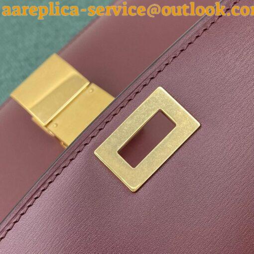 Replica Celine Classic Box Medium Bag In Bordeaux Box Calfskin 11