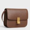 Replica Celine Classic Box Medium Bag In Bordeaux Box Calfskin 15