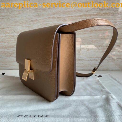 Replica Celine Classic Box Medium Bag In Camel Liege Calfskin 16