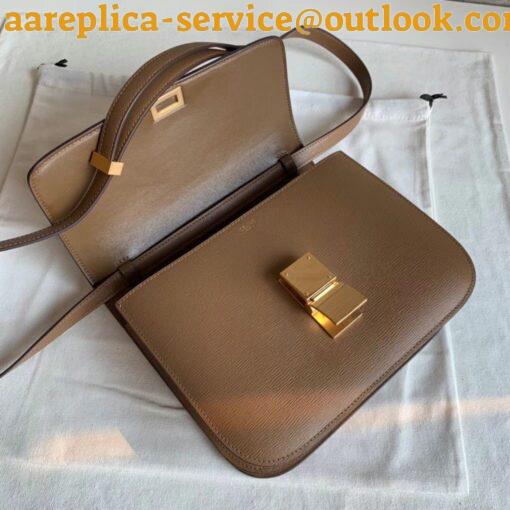 Replica Celine Classic Box Medium Bag In Camel Liege Calfskin 17