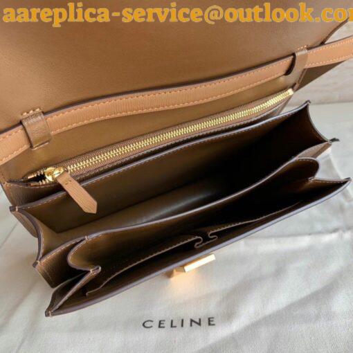 Replica Celine Classic Box Medium Bag In Camel Liege Calfskin 19