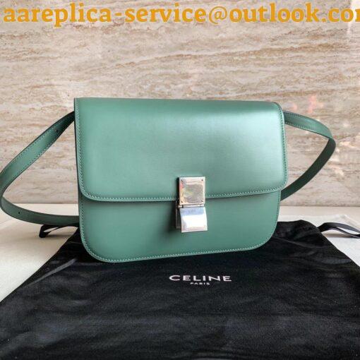 Replica Celine Classic Box Medium Bag In Celadon Box Calfskin 6