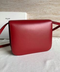 Replica Celine Classic Box Medium Bag In Red Box Calfskin