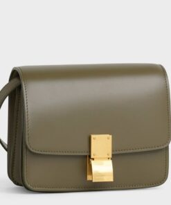 Replica Celine Classic Box Small Bag In Army Green Box Calfskin