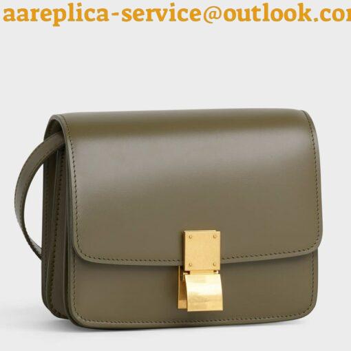 Replica Celine Classic Box Small Bag In Army Green Box Calfskin