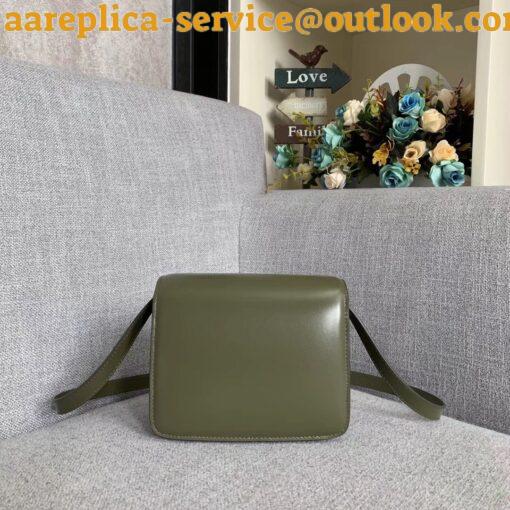 Replica Celine Classic Box Small Bag In Army Green Box Calfskin 5