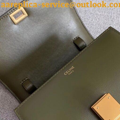 Replica Celine Classic Box Small Bag In Army Green Box Calfskin 8