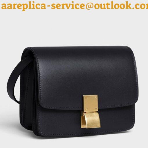 Replica Celine Classic Box Small Bag In Black Box Calfskin 2