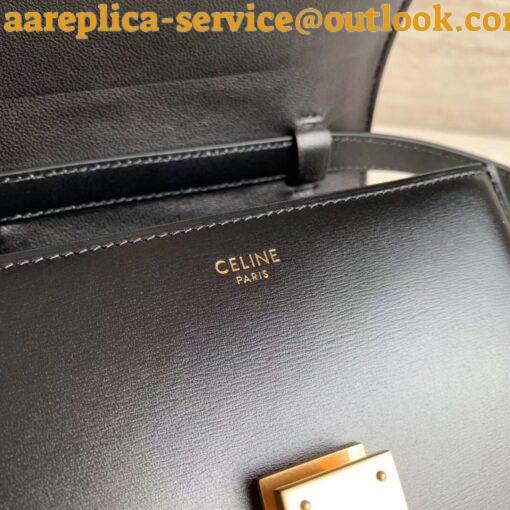 Replica Celine Classic Box Small Bag In Black Box Calfskin 5