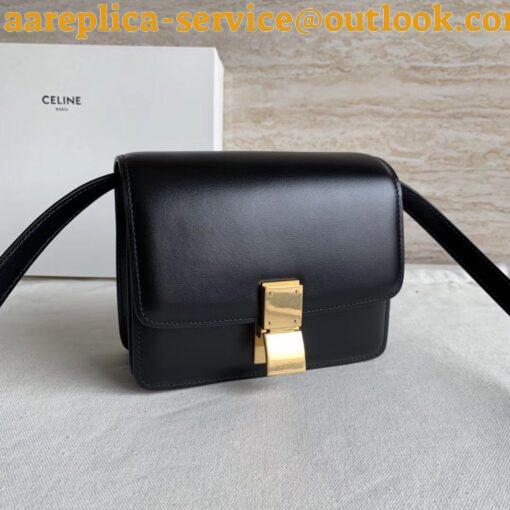 Replica Celine Classic Box Small Bag In Black Box Calfskin 8