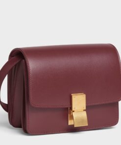 Replica Celine Classic Box Small Bag In Bordeaux Box Calfskin