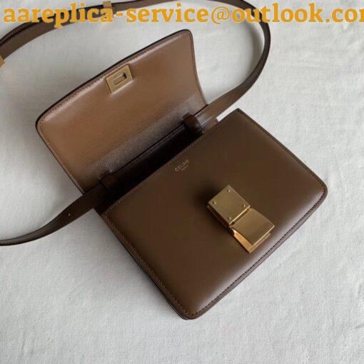 Replica Celine Classic Box Small Bag In Camel Box Calfskin 5