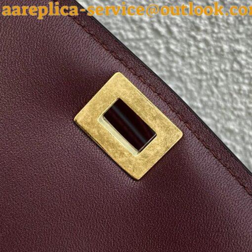 Replica Celine Classic Box Teen Bag In Burgundy Box Calfskin 11