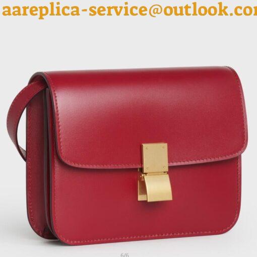 Replica Celine Classic Box Teen Bag In Red Box Calfskin 5