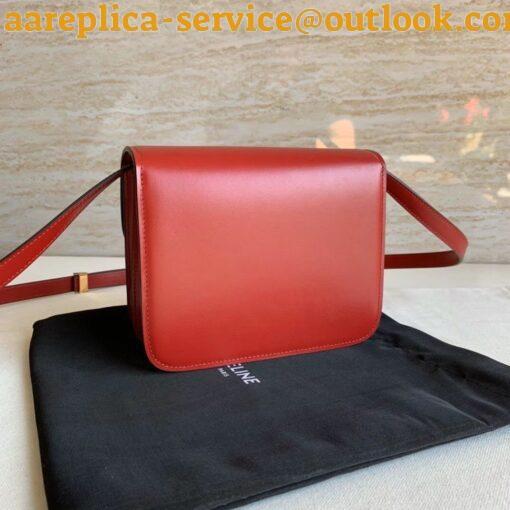 Replica Celine Classic Box Teen Bag In Red Box Calfskin 7