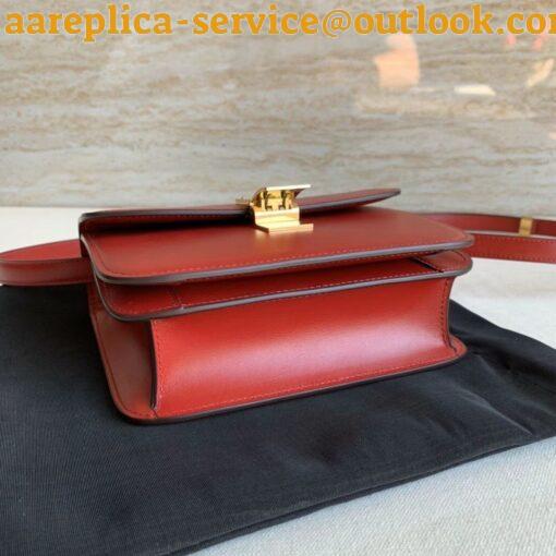 Replica Celine Classic Box Teen Bag In Red Box Calfskin 11