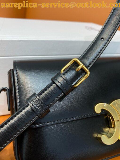 Replica Celine Claude Shoulder Bag in Black Calfskin 4