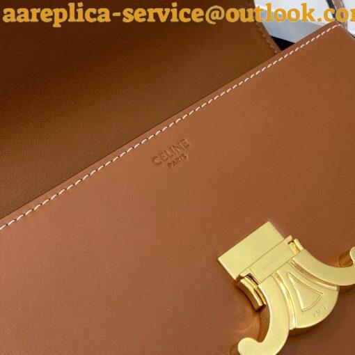 Replica Celine Claude Shoulder Bag in Brown Calfskin 3