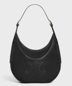 Replica Celine Heloise Cuir Triomphe Bag in Black Calfskin