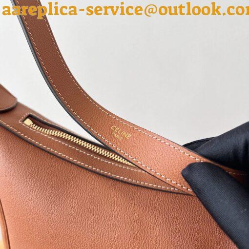 Replica Celine Heloise Cuir Triomphe Bag in Brown Calfskin 8