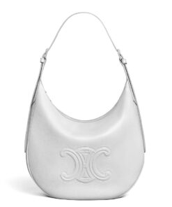 Replica Celine Heloise Cuir Triomphe Bag in White Calfskin