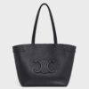 Replica Celine Medium Cabas Anais Cuir Triomphe Bag in Grey Leather 12