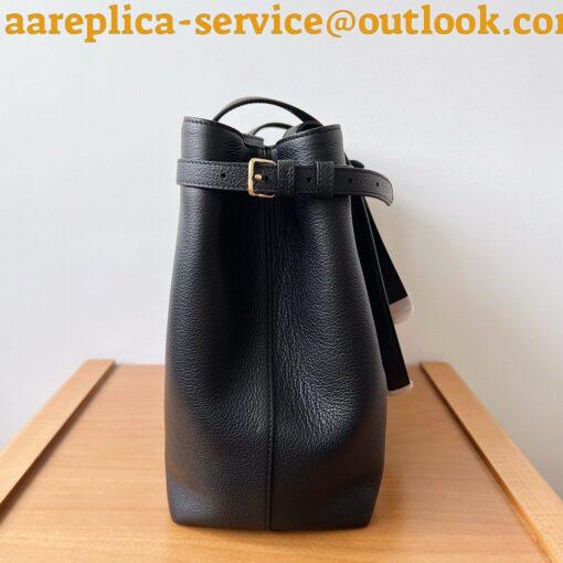 Replica Celine Medium Cabas Anais Cuir Triomphe Bag in Black Leather 5