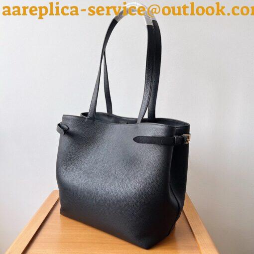 Replica Celine Medium Cabas Anais Cuir Triomphe Bag in Black Leather 9