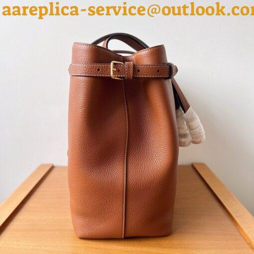 Replica Celine Medium Cabas Anais Cuir Triomphe Bag in Brown Leather 10