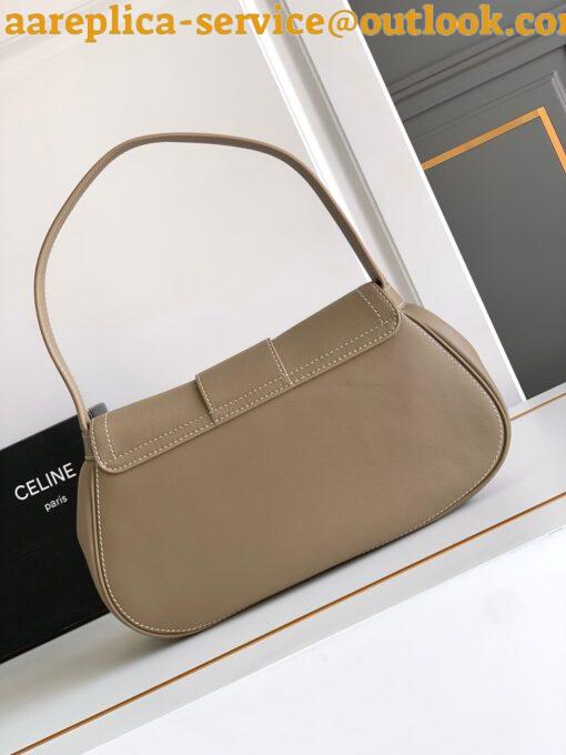 Replica Celine Medium Polly Bag in Brown Sepia Calfskin 10