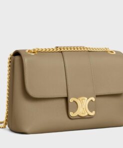 Replica Celine Medium Victoire Bag in Brown Sepia Calfskin