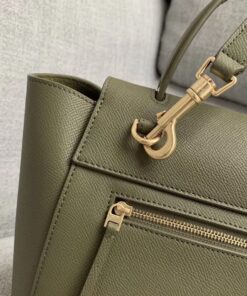 Replica Celine Micro Belt Bag In Army Green Grained Calfskin