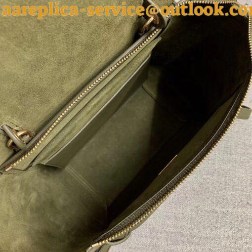 Replica Celine Micro Belt Bag In Army Green Grained Calfskin 3