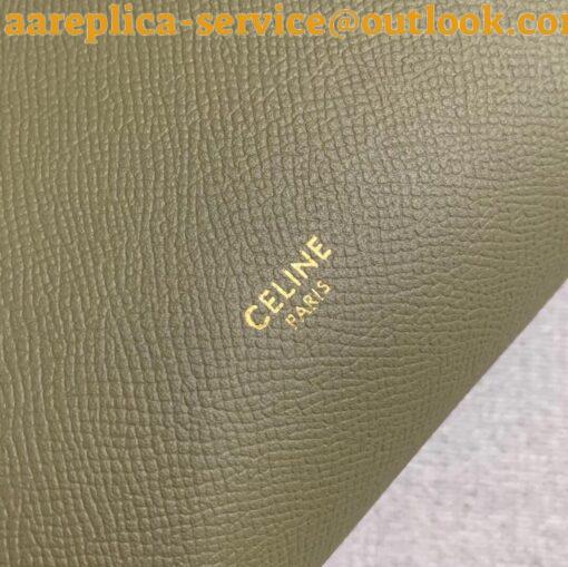 Replica Celine Micro Belt Bag In Army Green Grained Calfskin 7