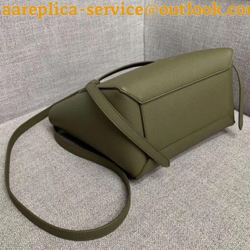 Replica Celine Micro Belt Bag In Army Green Grained Calfskin 9