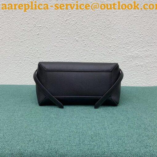 Replica Celine Micro Belt Bag In Black Grained Calfskin 3