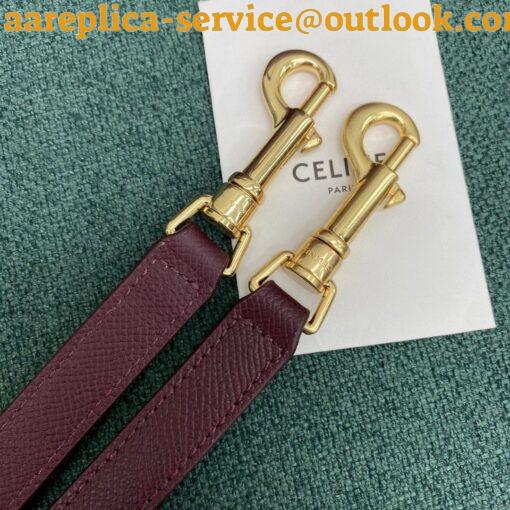 Replica Celine Micro Belt Bag In Bordeaux Grained Calfskin 12