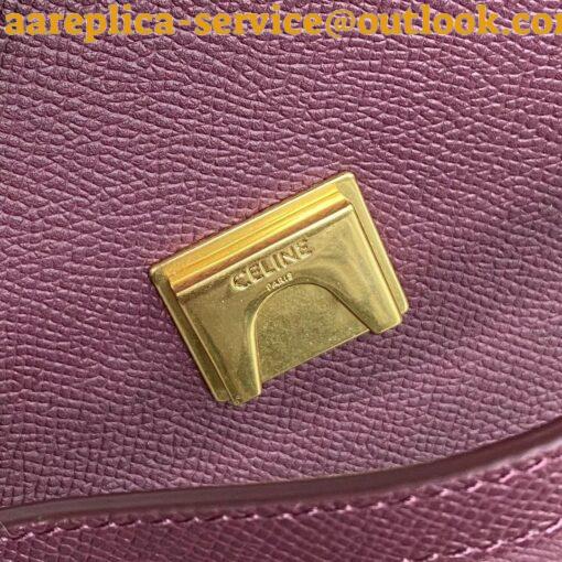 Replica Celine Micro Belt Bag In Bordeaux Grained Calfskin 13