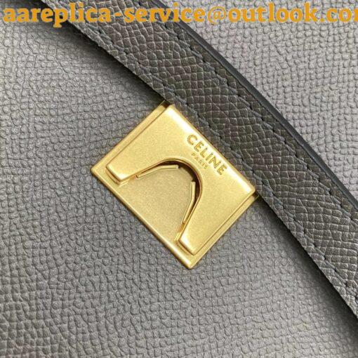 Replica Celine Micro Belt Bag In Grey Grained Calfskin 9