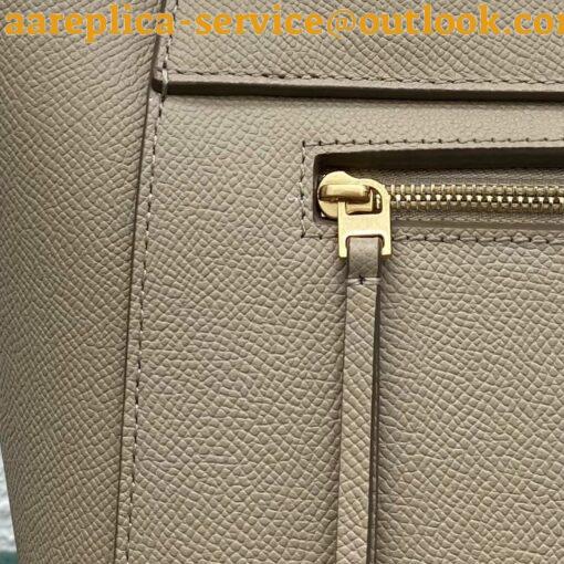 Replica Celine Micro Belt Bag In Light Taupe Grained Calfskin 13