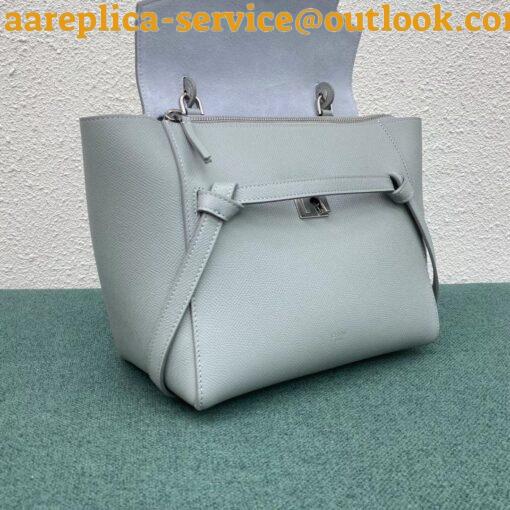 Replica Celine Micro Belt Bag In Mineral Grained Calfskin 7