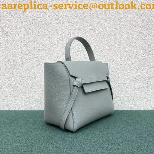 Replica Celine Micro Belt Bag In Mineral Grained Calfskin 10