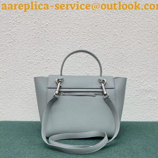 Replica Celine Micro Belt Bag In Mineral Grained Calfskin 12