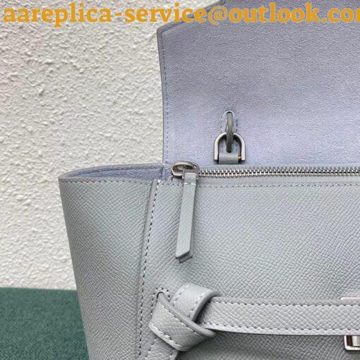 Replica Celine Micro Belt Bag In Mineral Grained Calfskin 13