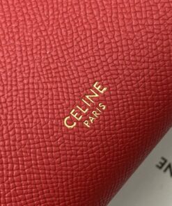 Replica Celine Micro Belt Bag In Red Grained Calfskin