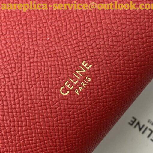 Replica Celine Micro Belt Bag In Red Grained Calfskin