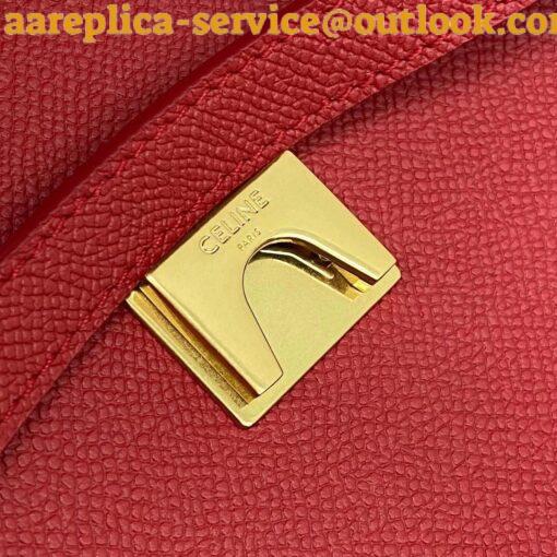 Replica Celine Micro Belt Bag In Red Grained Calfskin 10