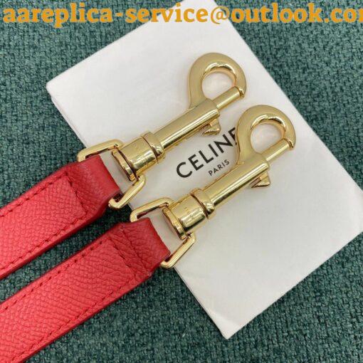 Replica Celine Micro Belt Bag In Red Grained Calfskin 12