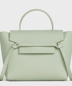 Replica Celine Micro Belt Bag In Vert D’eau Grained Calfskin