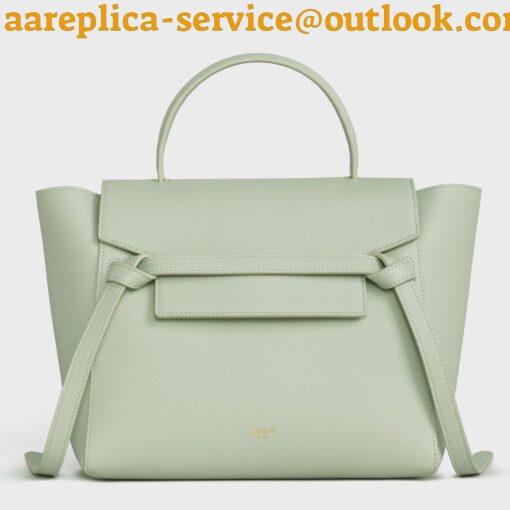 Replica Celine Micro Belt Bag In Vert D’eau Grained Calfskin